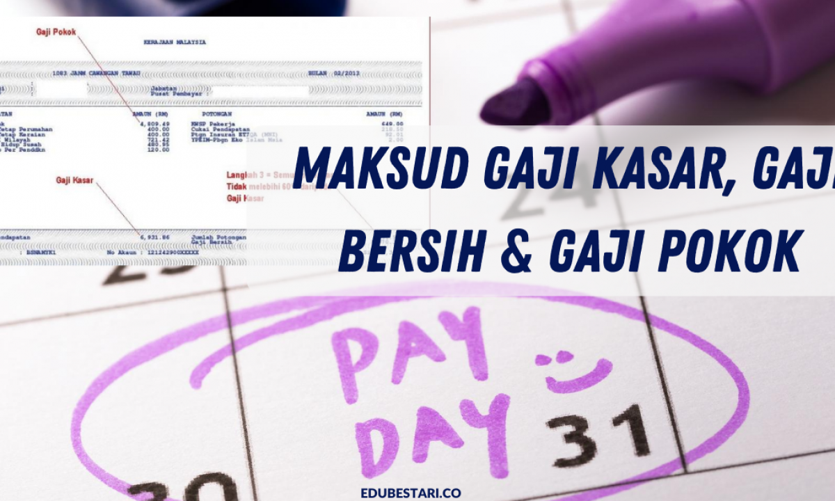 Maksud Gaji Kasar, Gaji Bersih & Gaji Pokok Yang Anda Perlu Tahu