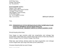 Surat Pembukaan Akaun Bank