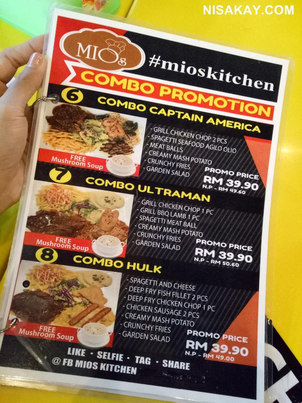 mios kitchen shah alam menu