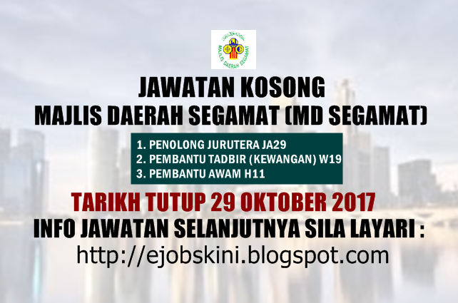 jawatan kosong di segamat