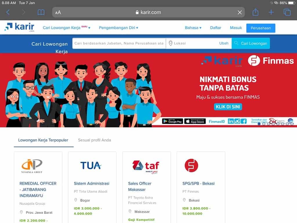 website cari kerja