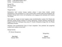 SURAT PEMBERHENTIAN PEKERJA