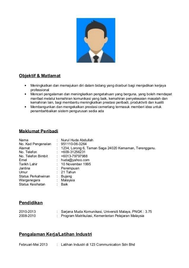 resume melayu template